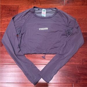 Gymshark Women's Purple Long Sleeve Crop Top